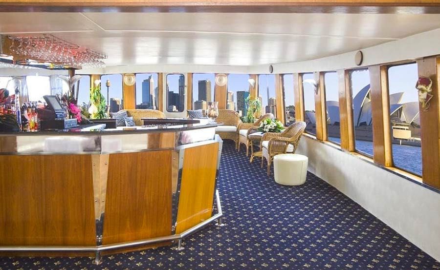 Christmas Cruises on MV Sydney bar and lounge area