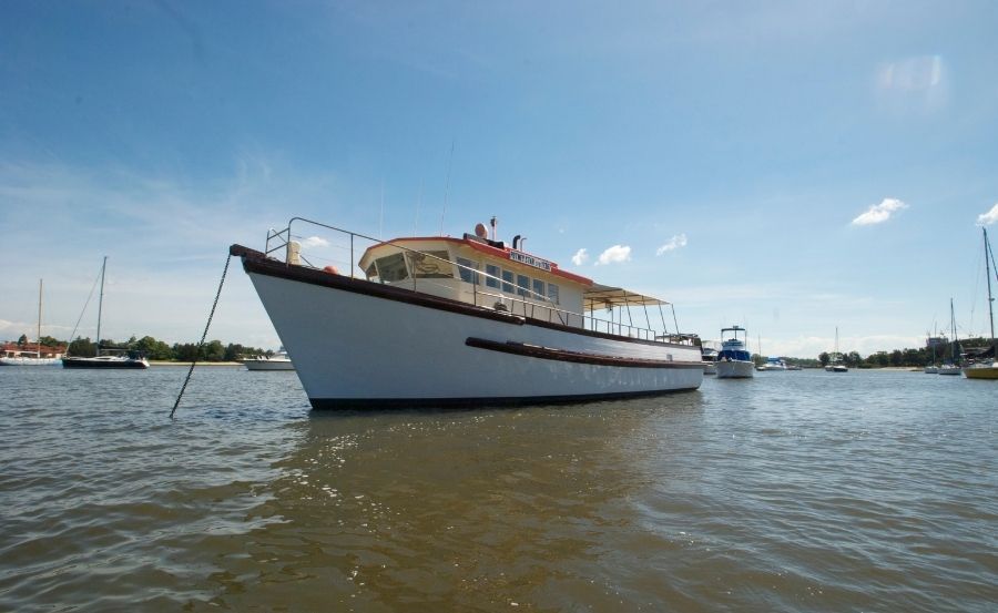 New Years Eve cruise on Putney Star port bow New Years Eve cruise on Putney Star port bow