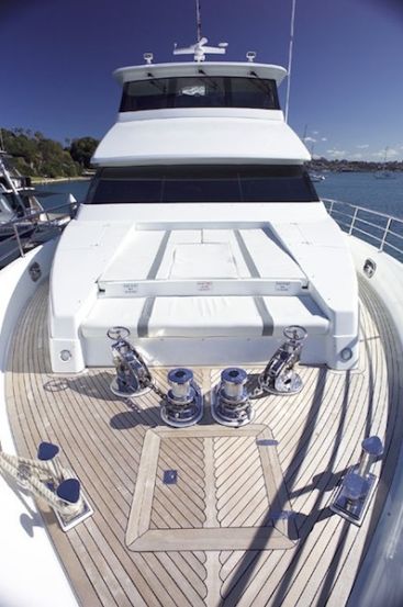 Oceanos II Boat Hire - from the bow Oceanos II Boat Hire - from the bow