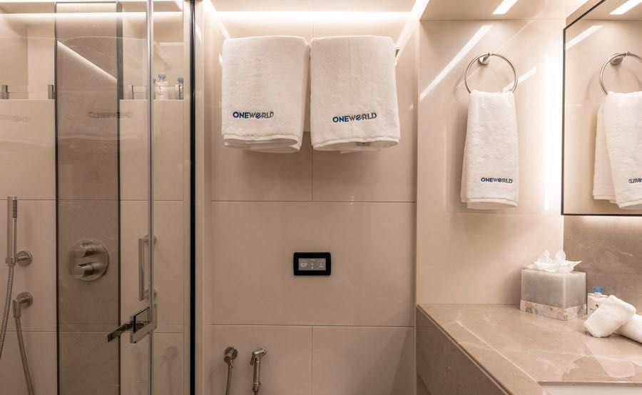 Whitsundays Super Yacht Hire on ONEWORLD bathroom Whitsundays Super Yacht Hire on ONEWORLD bathroom