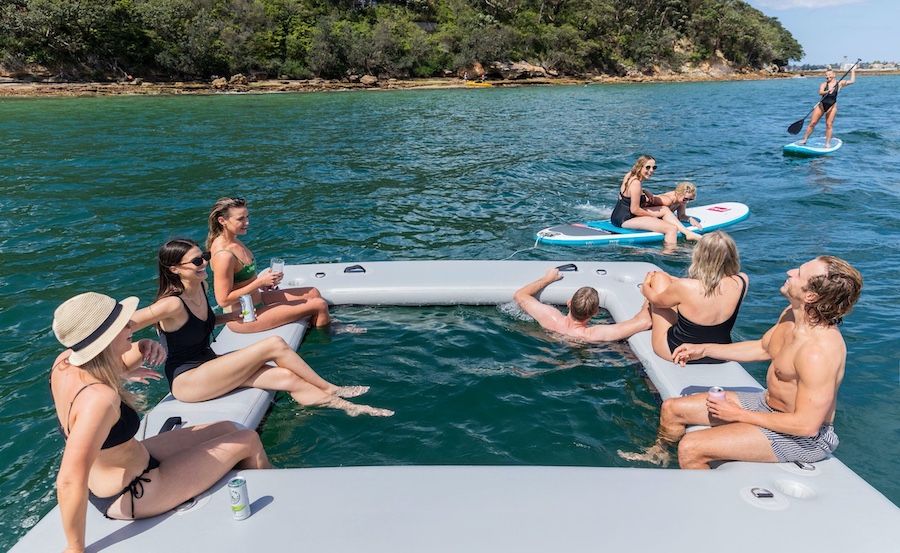 Pool Pontoon on Enigma Boat Hire