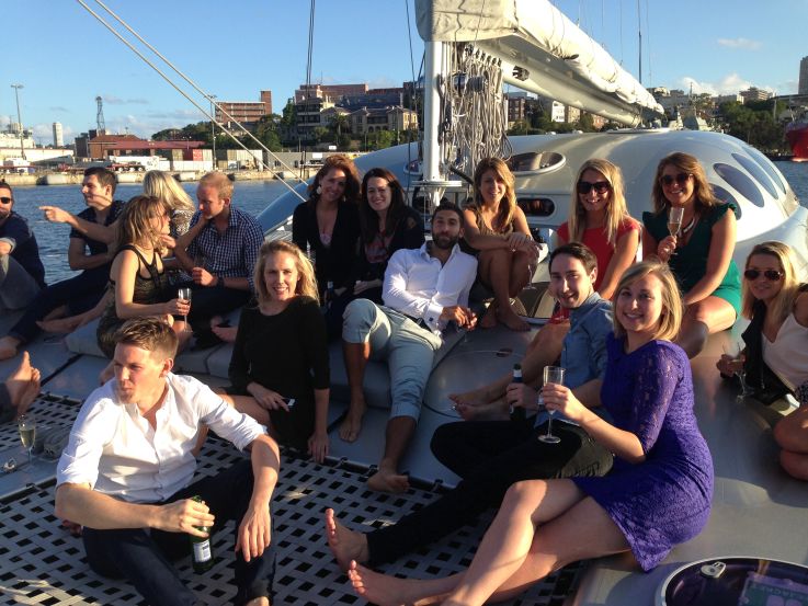 Ricochet Boat Hire party on the trampolines Ricochet Boat Hire party on the trampolines
