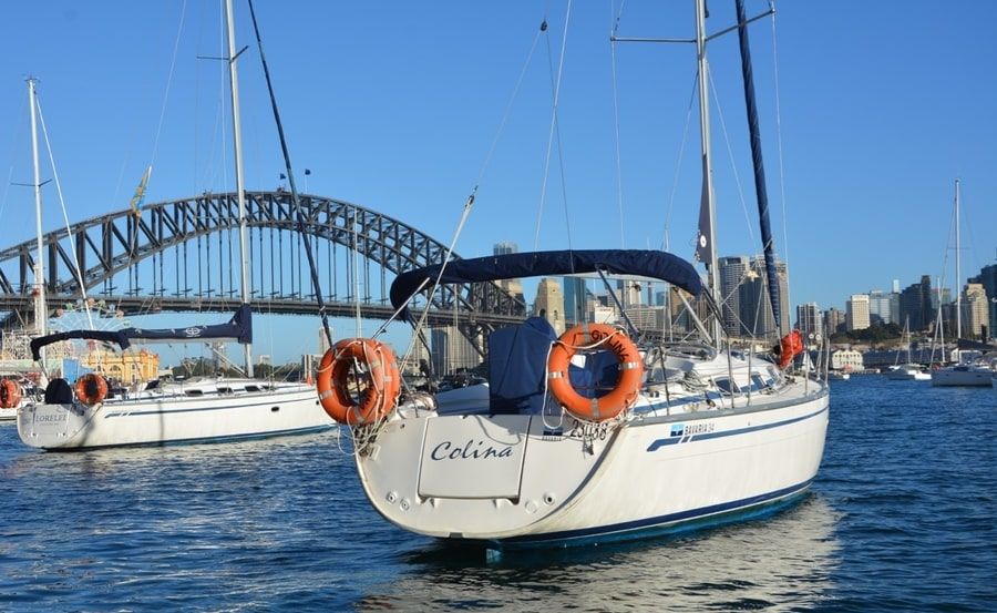 colina sail sydney rear view in the sun