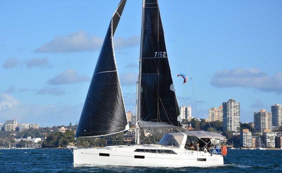 Side profile view of Sailing Sydney on Pier to Pier Side profile view of Sailing Sydney on Pier to Pier