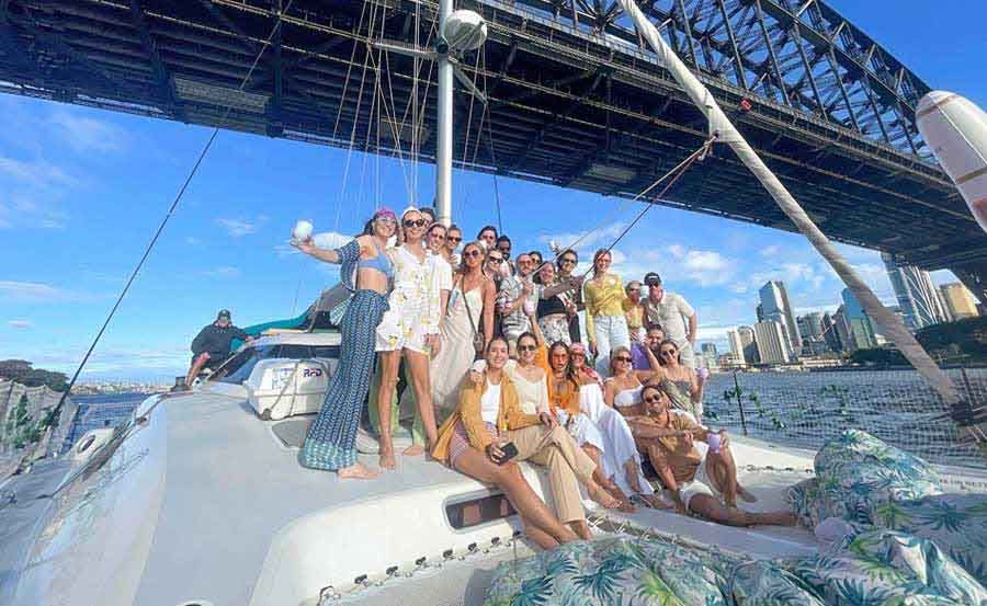 Vivid Cruises on Sea Monkey under the Iconic Sydney Harbour bridge