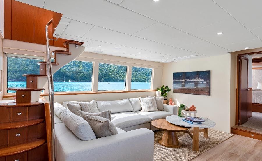 Whitsunday super yacht hire on Segara saloon Whitsunday super yacht hire on Segara saloon