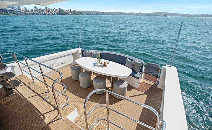 Harbour cruise on State of the Art aft deck Harbour cruise on State of the Art aft deck