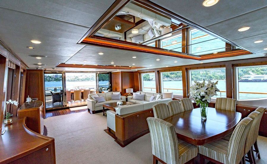 Masteka II Super Yacht Hire main saloon Masteka II Super Yacht Hire main saloon