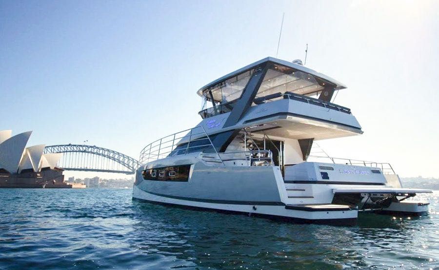 Boat Hire on Sydney Seabird Stern view Boat Hire on Sydney Seabird Stern view