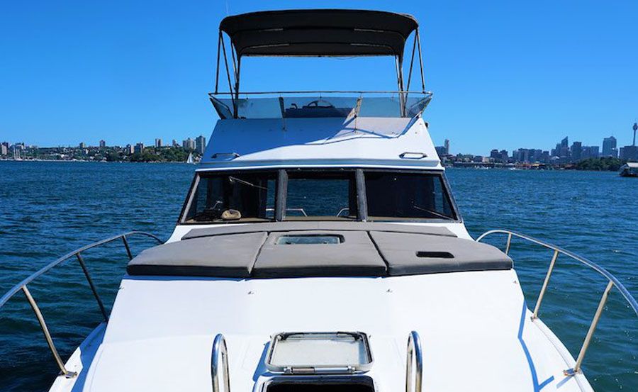 Vivid Cruises on Mayfair bow view Vivid Cruises on Mayfair bow view