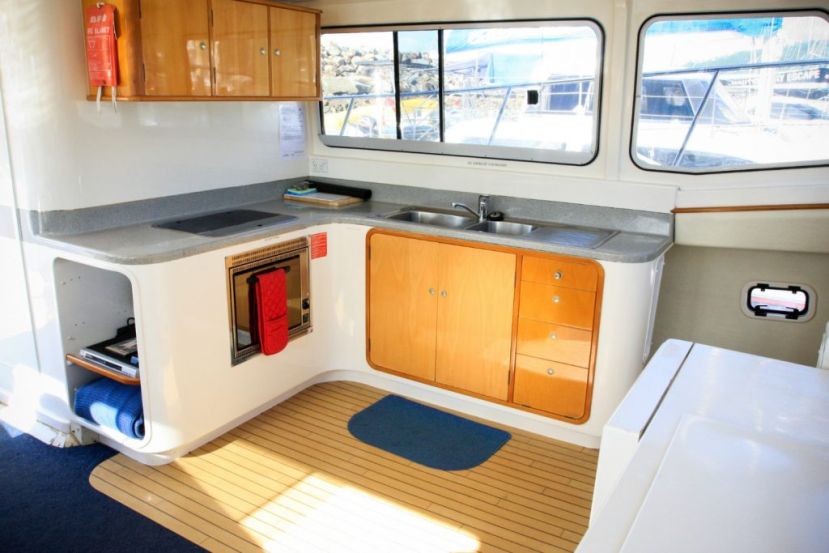 The galley on Whitsundays sailing on Mojo